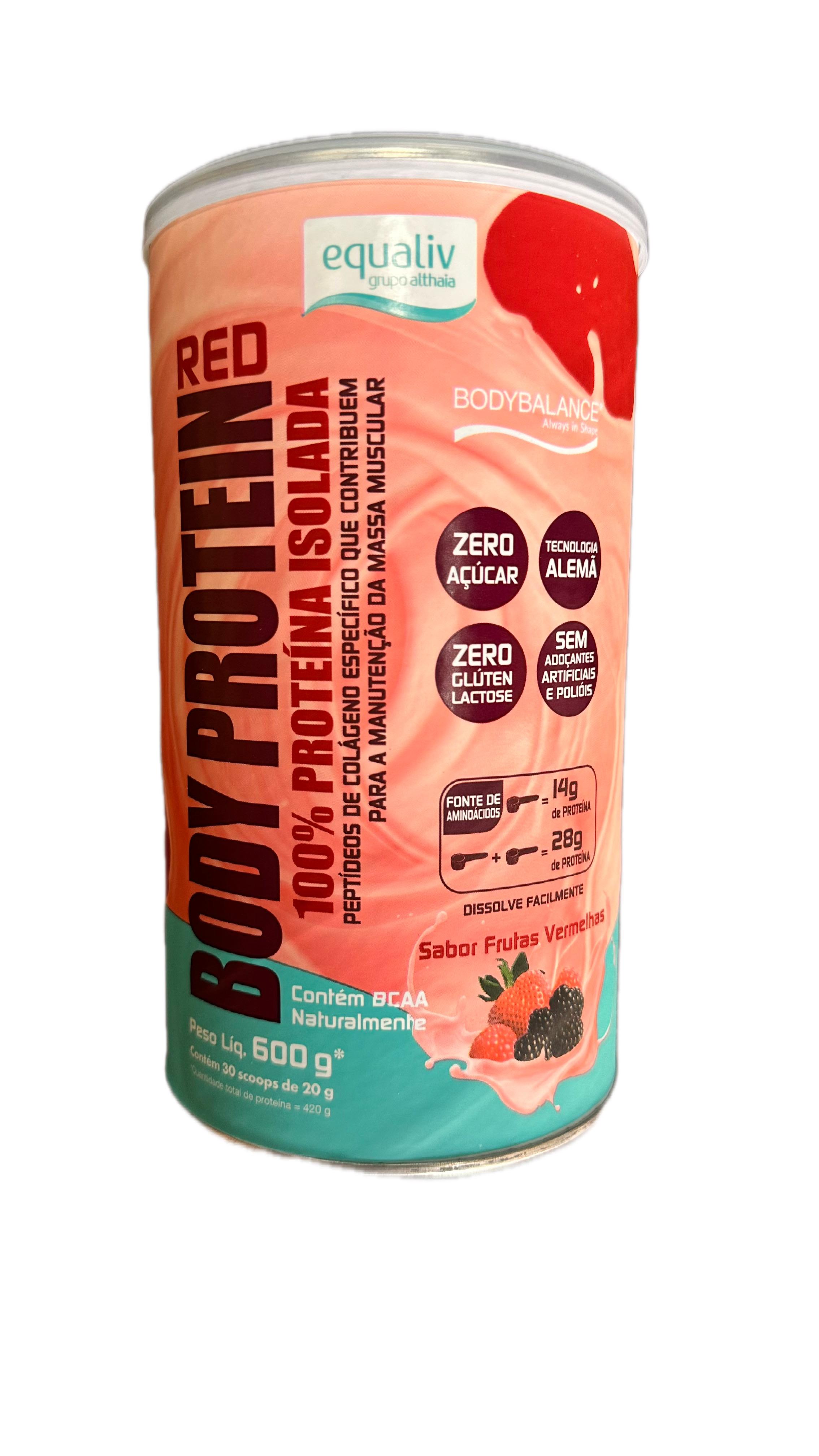 PROTEÍNA ISOLADA PÓ RED ZERO LACTOSE BODY PROTEIN LATA 600G