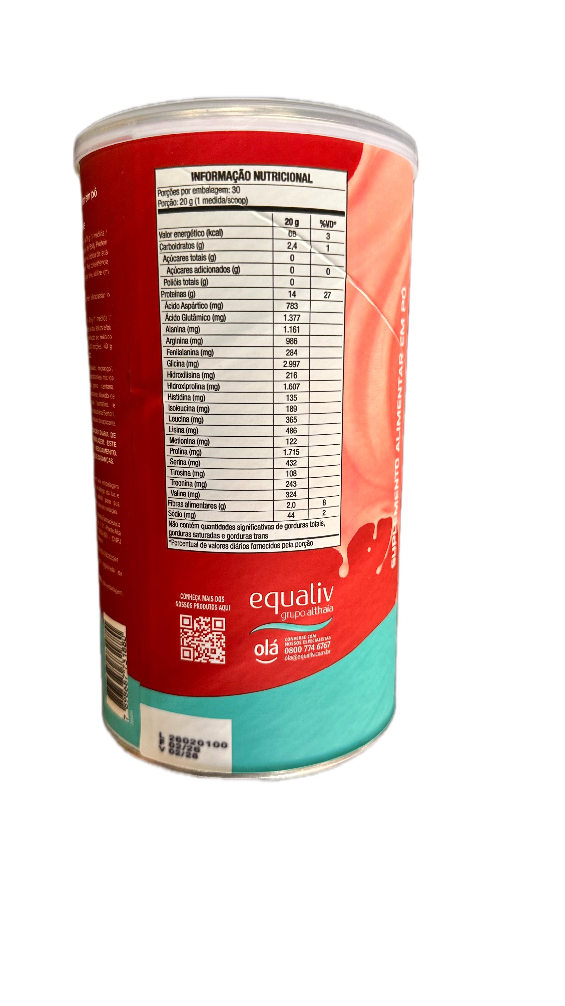 PROTEÍNA ISOLADA PÓ RED ZERO LACTOSE BODY PROTEIN LATA 600G 2