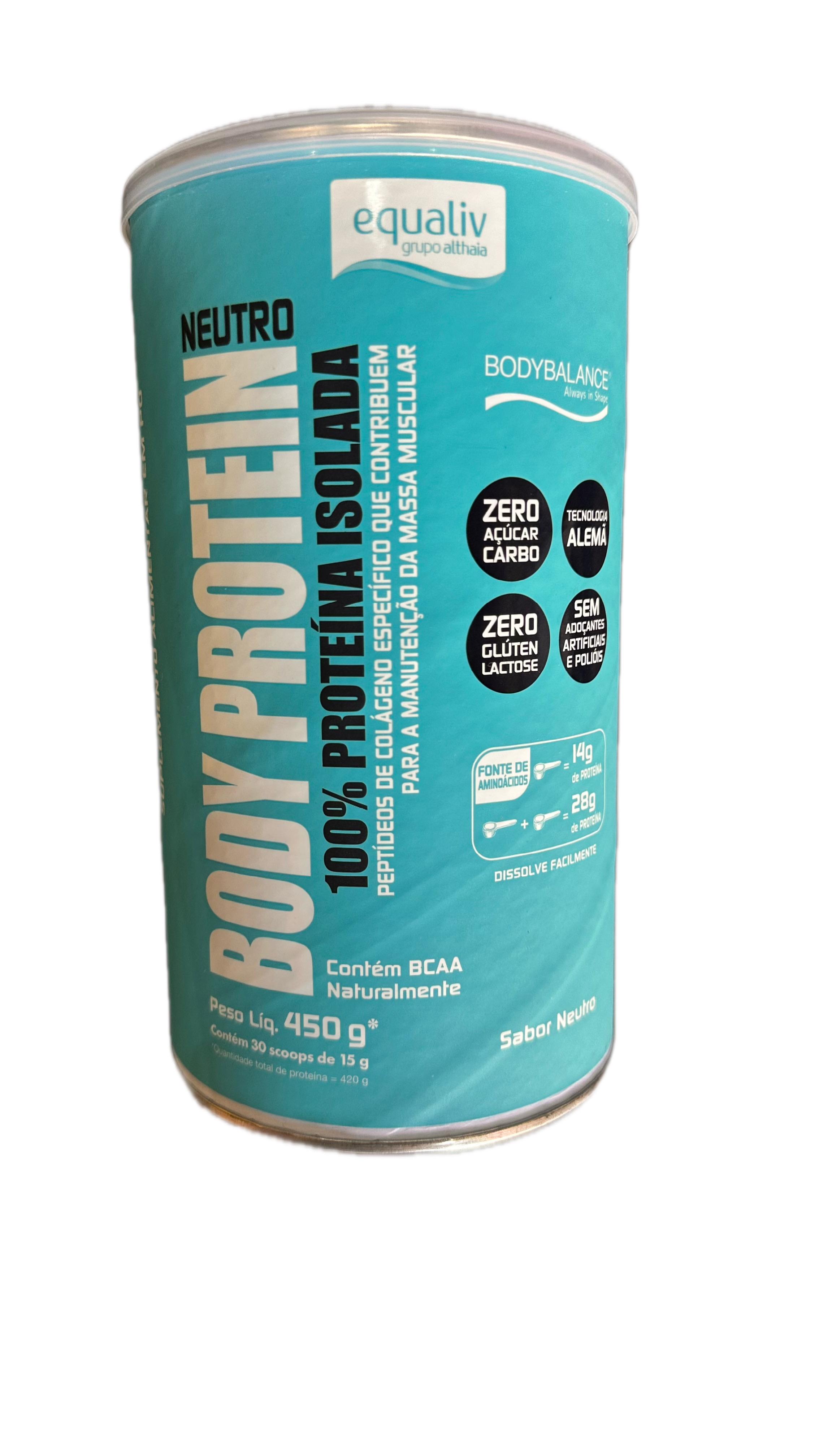 PROTEÍNA ISOLADA PÓ NEUTRO ZERO LACTOSE BODY PROTEIN LATA 450G