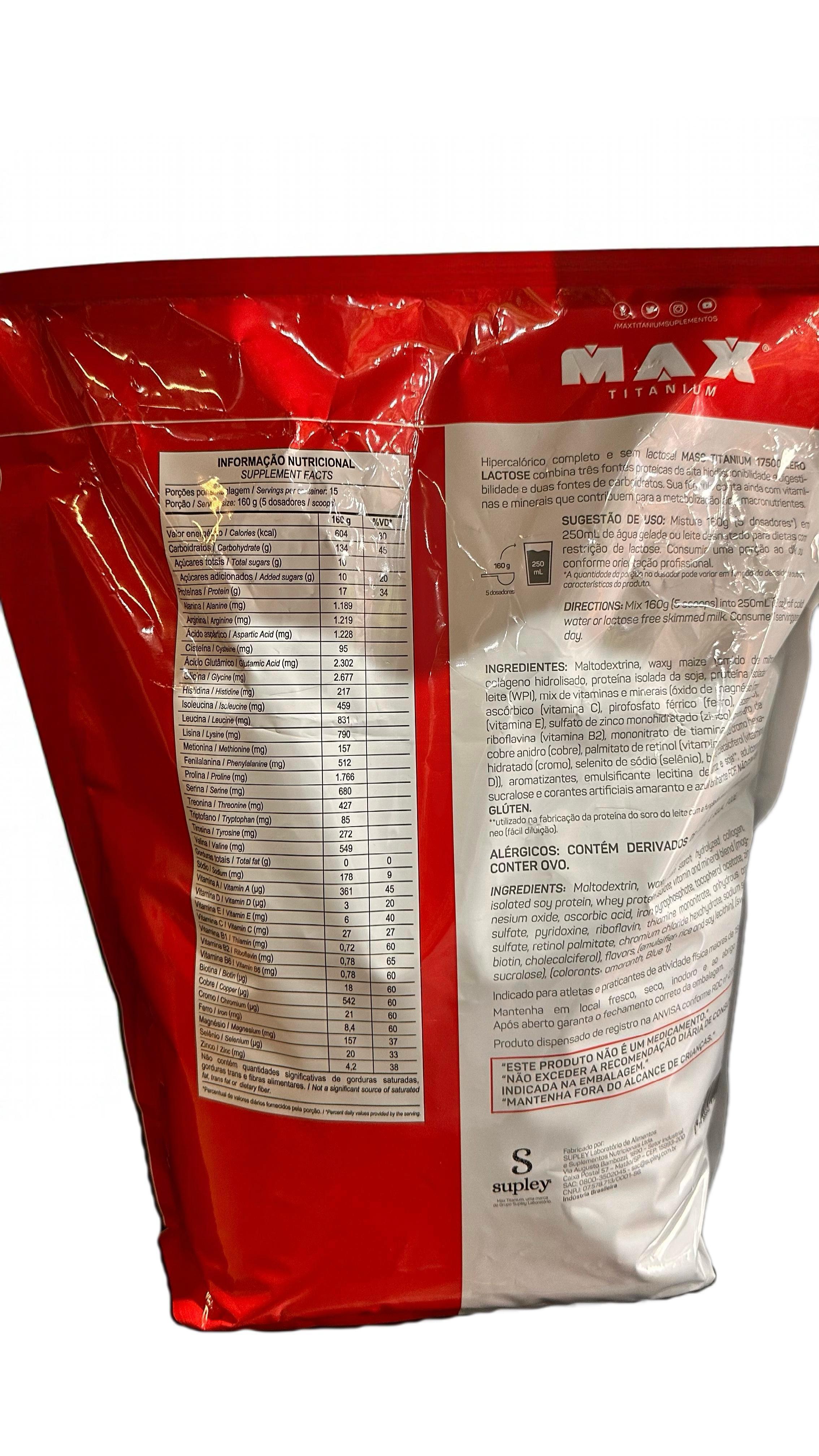 MASS TITANIUM ZERO LACTOSE 3kg 2