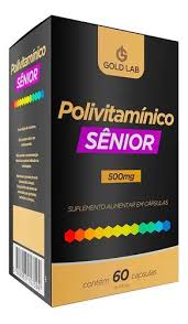 POLIVITAMÃNICO SENIOR 500MG GOLD LAB COM 60 CÃPSULAS