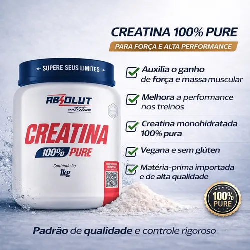 CREATINA 100 PURE 1KG ABSOLUT NUTRITION