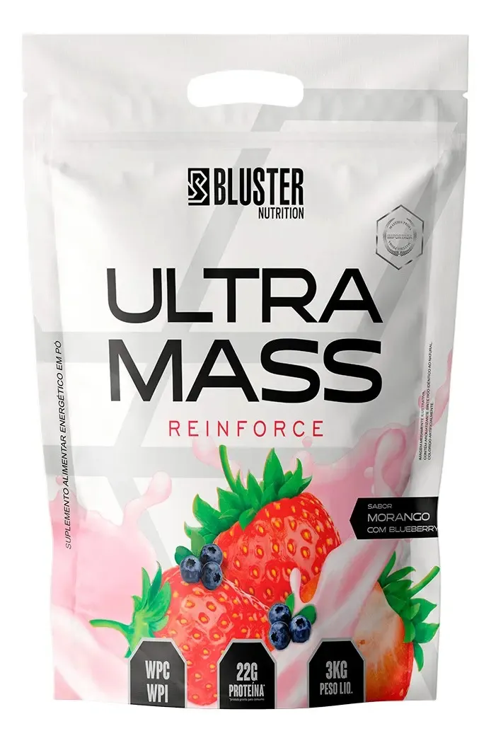 ULTRA MASS REINFORCE SABOR MORANGO ABSOLUT NUTRITION 3KG